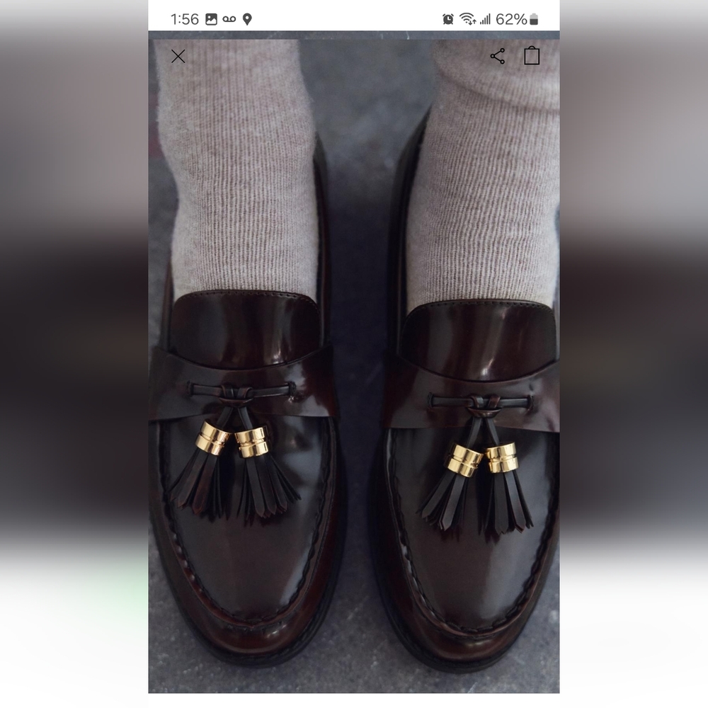 Zara TASSELED MOCCASINS (7.5)